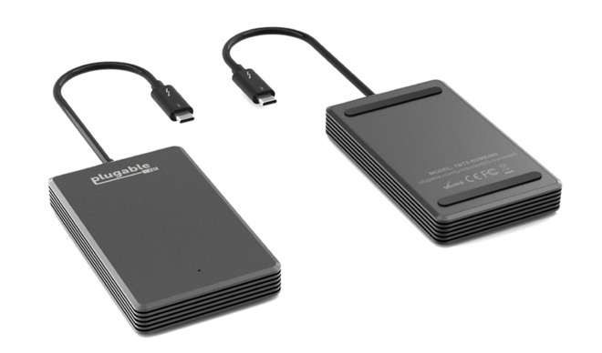 Plugable推出雷电3口NVMe SS外置硬盘 可挂载显示器VESA的USB-C扩展坞-充电头网
