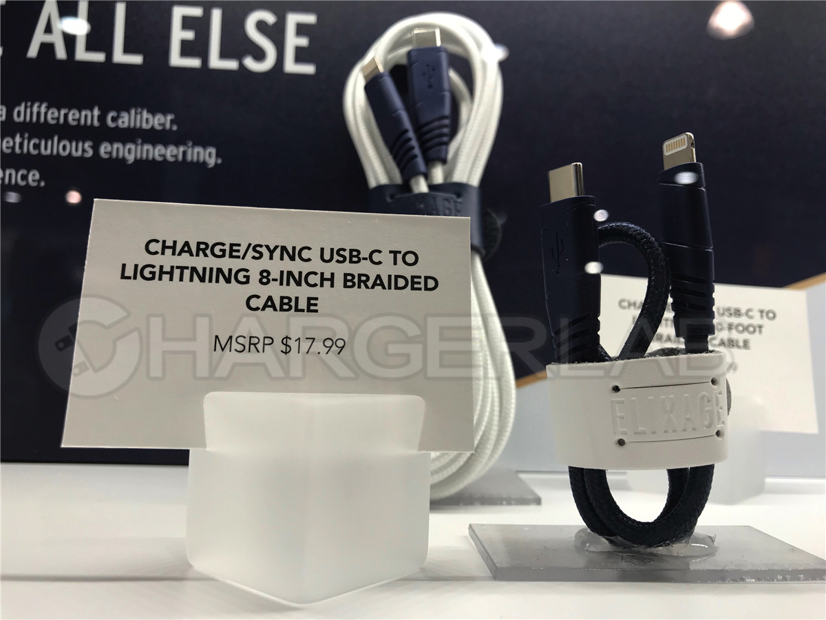 CES 2019：ELIXAGE展出MFi认证USB-C to Lightning数据线-充电头网