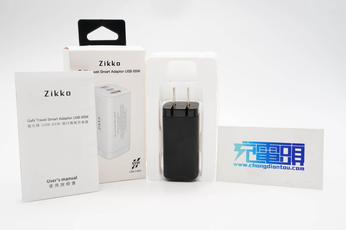拆解报告:Zikko即刻65W 2C1A氮化镓快充充电器-充电头网
