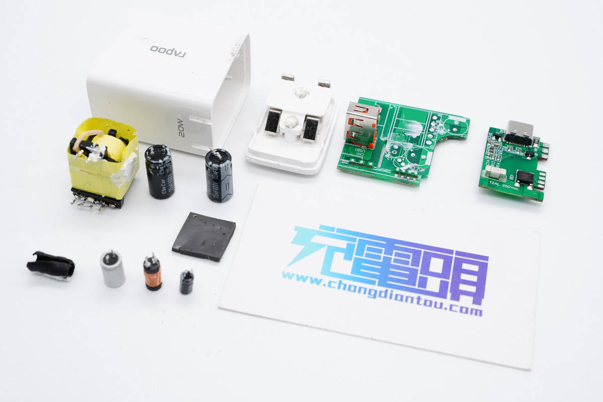 拆解报告:Rapoo雷柏20W 1A1C充电器-充电头网