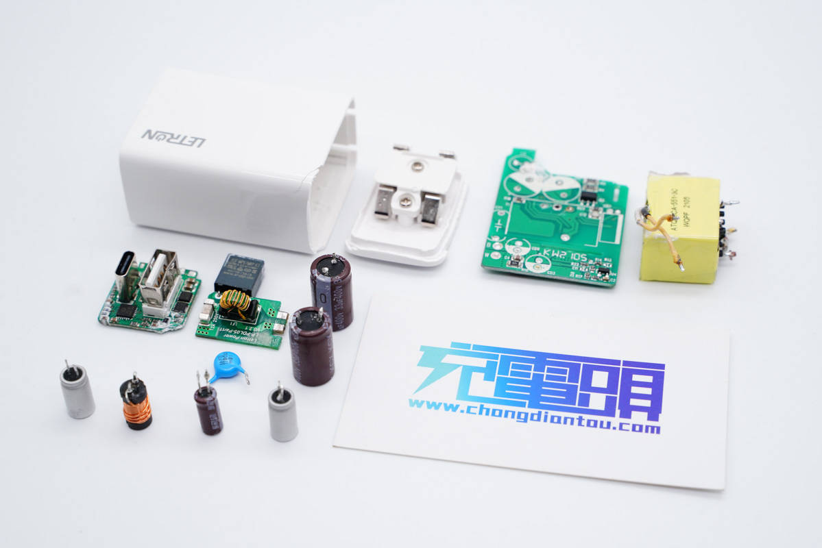 拆解报告:LETRON立创普45W 1A1C双口快充充电器LP-PDL05-充电头网