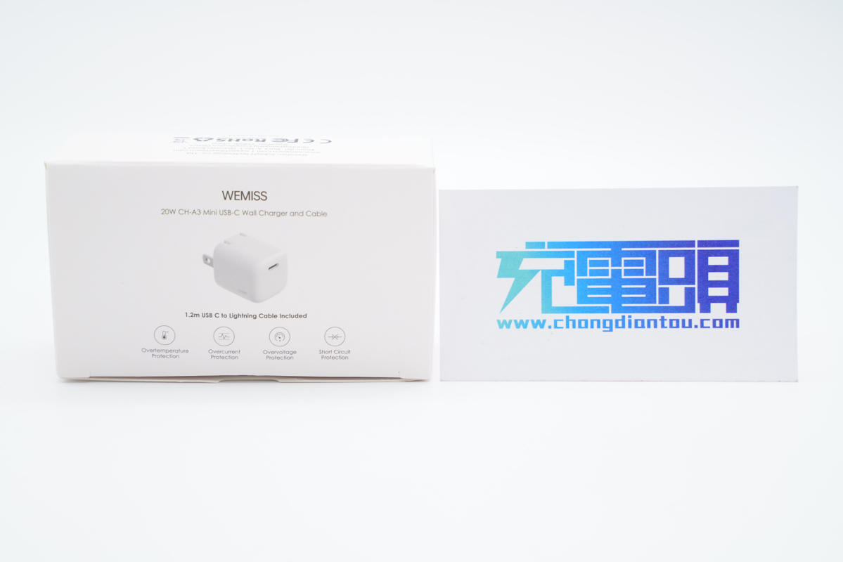 拆解报告:WEMISS迷你20W PD快充充电器CH-A3-充电头网